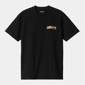Carhartt WIP T-shirt University Script Black/Gold
